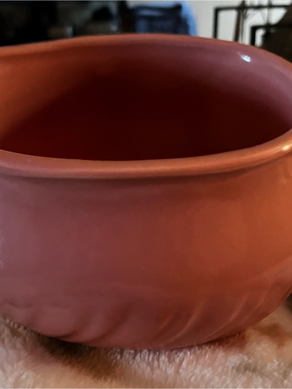 Home Collection Matte Terracotta Red Serving Bowl